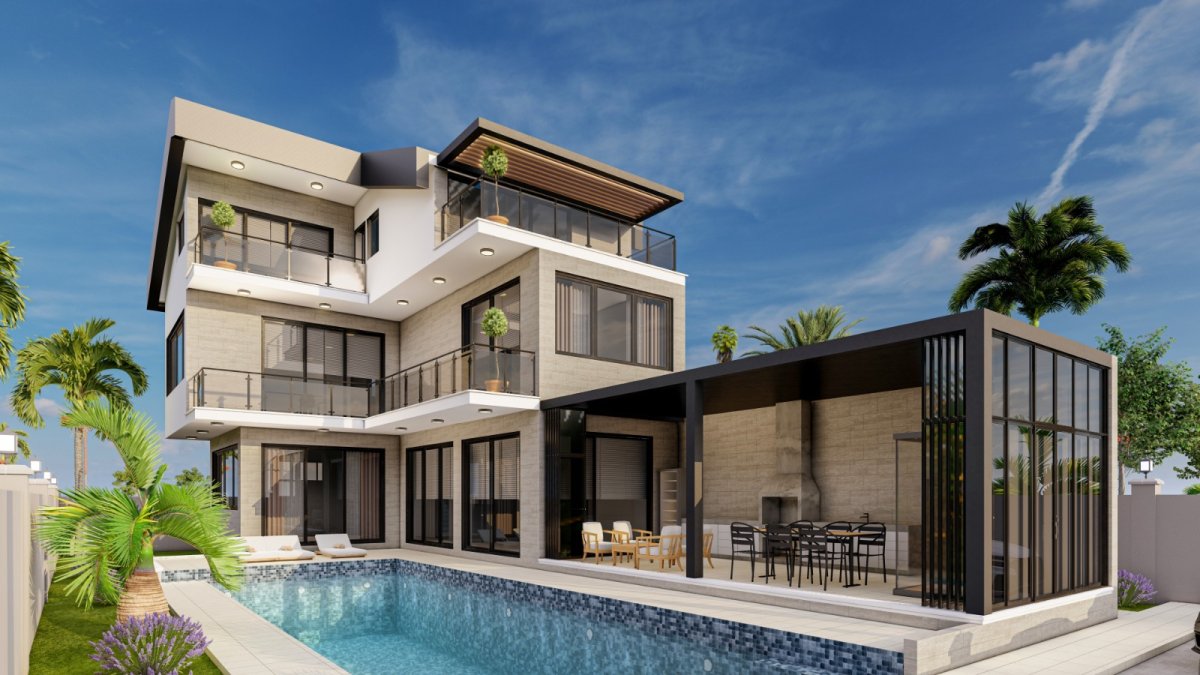 Custom-Built Eco-Friendly Luxury Villa in Belek with Elevator and Master Suite Design