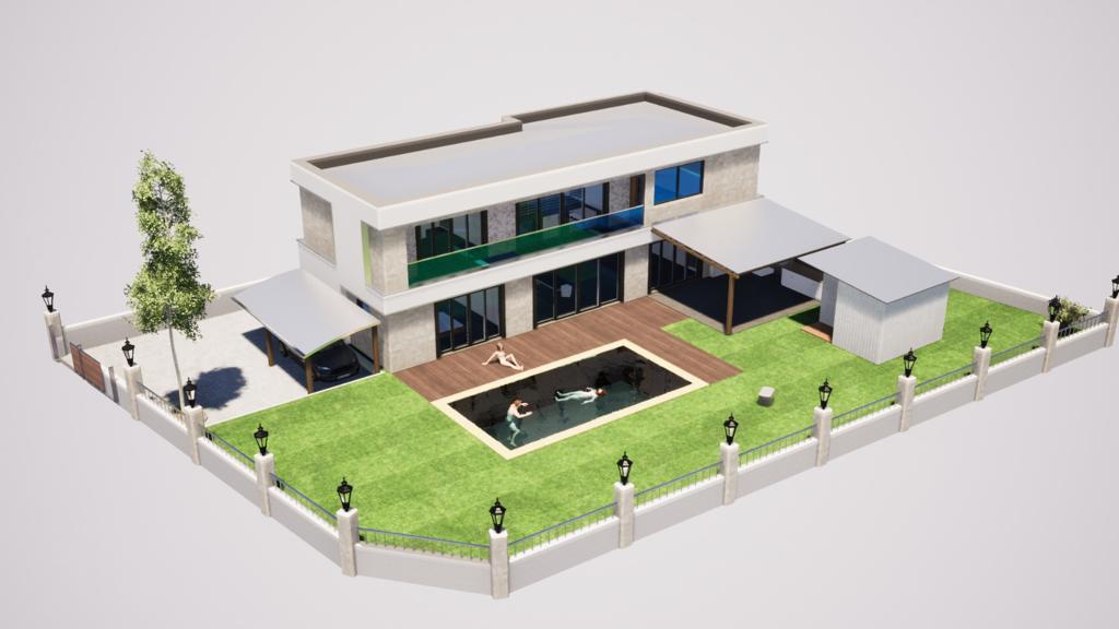 Custom Built Eco Friendly Duplex Villa in Belek on 690 m2 Land with Private Pool and Outdoor Wellness Zone
